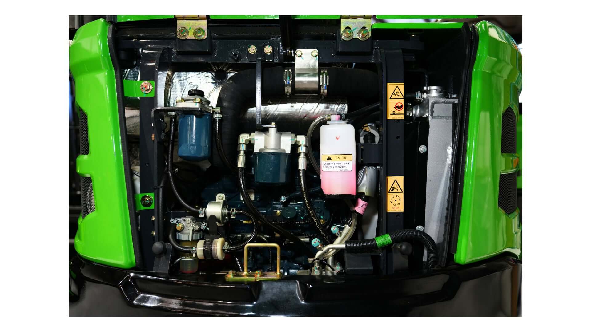 Interior components of a 1 Tonne Electric Pallet Jack showcasing hydraulic and electrical systems.