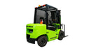 2.5 Tonne Diesel Forklift from Excalibur Machinery in bright green color, ideal for industrial material handling.