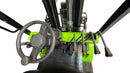 Interior view of a 3.5 Tonne 4WD Forklift showing steering wheel and control levers for precision handling.