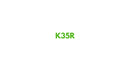 K35R branding logo on a white background, designed for a modern and clean aesthetic.