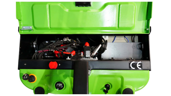 Close-up view of the 700kg Electric Pallet Jack engine compartment showcasing its efficient design and components.