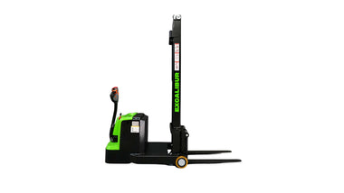 1 Tonne Electric Pallet Jack by Excalibur Machinery, compact design for efficient material handling.