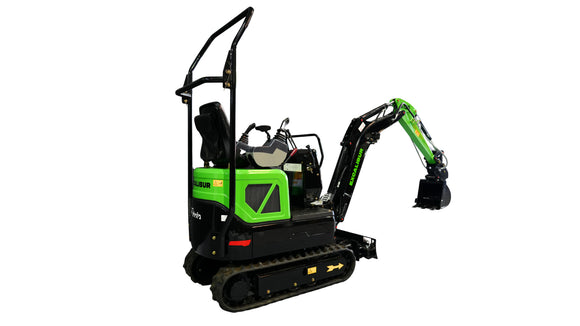 Excalibur 1.2 Tonne Excavator with Kubota D782 engine, compact design for construction sites.