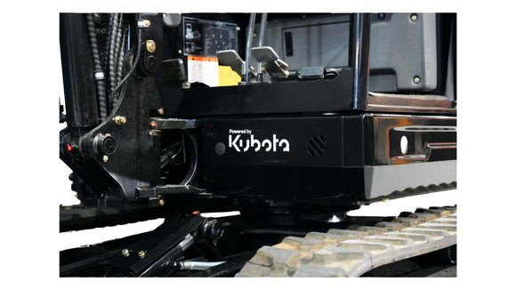 Close-up of Excalibur 1.8 Tonne Excavator's Kubota D902 engine, showcasing heavy-duty performance and reliability.