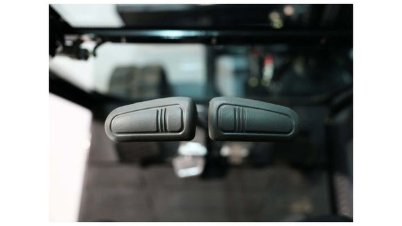 Control levers of the 3.8 Tonne Excavator, designed for precision and ease of operation.