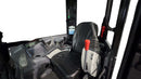 Interior view of the operator's seat and controls in a 3.8 Tonne Excavator cabin.