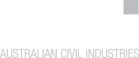 Logo of Australian Civil Industries (ACI) representing civil engineering and construction services.