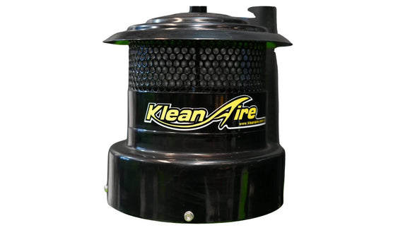 KleanAire air filtration system with black and green design for improved indoor air quality.