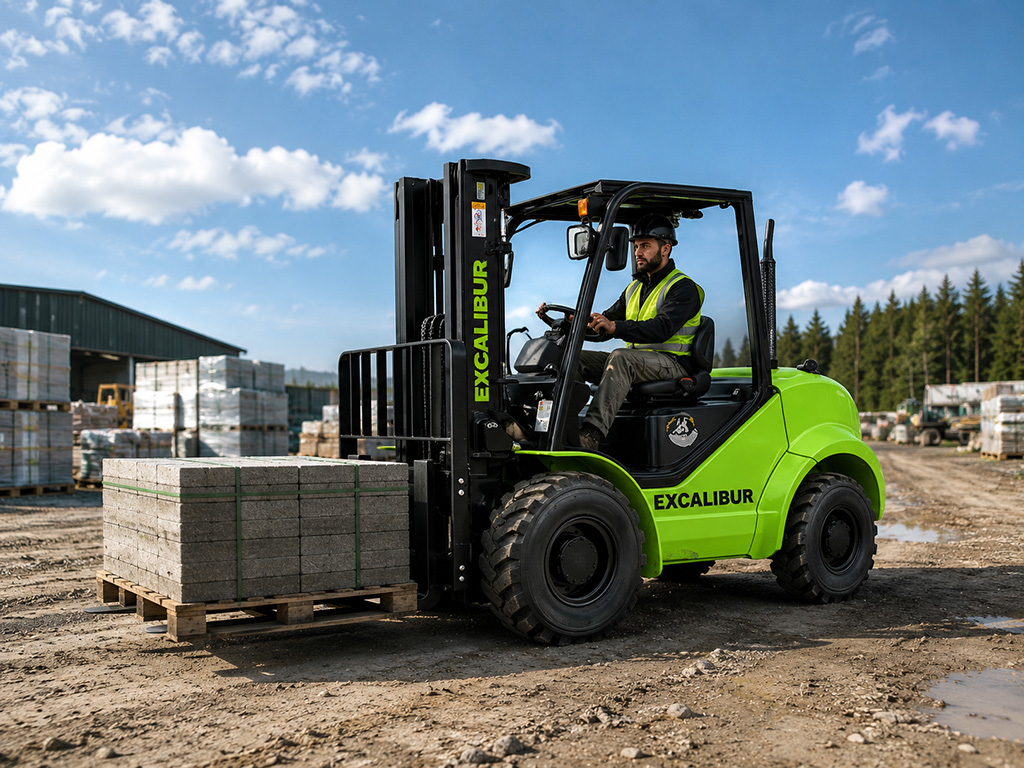 Excalibur Diesel Rough Terrain Forklift with 2WD and 4WD