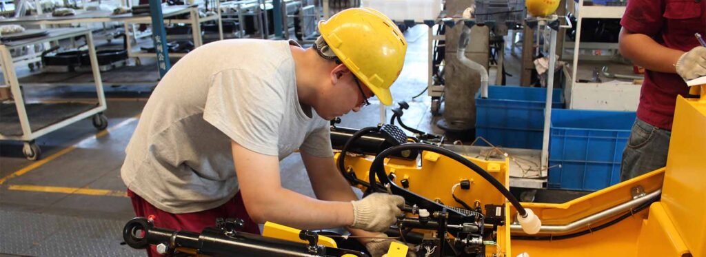 JAC manufacturing operations. Producing both JAC and Excalibur branded Forkflits and Material Handling Equipment.